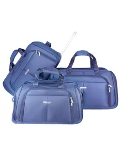 چمدان و ساک مسافرتی ساک مسافرتی 3-Piece Travel Luggage Duffel Bag Set Navy 