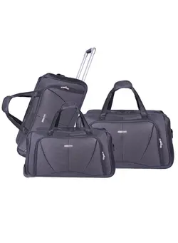 چمدان و ساک مسافرتی ساک مسافرتی 3-Piece Travel Luggage Duffel Bag Set Black 