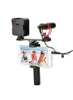 لوازم جانبی فیلم‌برداری و عکاسی اکسسوری حرفه‌ای Ulanzi PT-2 Aluminum Universal Cold Shoe Extension Bracket 2 Hot Shoe Mounts Extension Bar Dual Bracket with 1/4