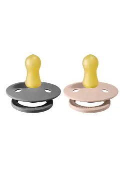 تغذیه و نگهداری کودک پستانک Pacifier Size 1,  Baby 0-6M , 2-Pieces - Smoke/Blush 