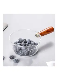 ظروف و تجهیزات آشپزخانه اکسسوری و تجهیزات آماده سازی 500ml Heat-resisting Glass Soup Milk Pot Pan Clear 