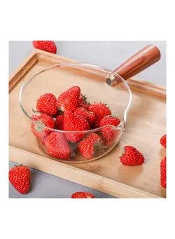 ظروف و تجهیزات آشپزخانه اکسسوری و تجهیزات آماده سازی 900ml Heat-resisting Glass Soup Milk Pot Pan Clear 