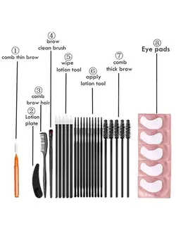 آرایشی صورت سایر Lash Lift Tools, Eyelash Lifting supplies, Brow Lamination Brushes, DIY Lash Lifting Eye Pads At Home, Full Lash and Eyebrow Brush Kit Eyelash Extension Supply, Eyebrow Perm Parts 
