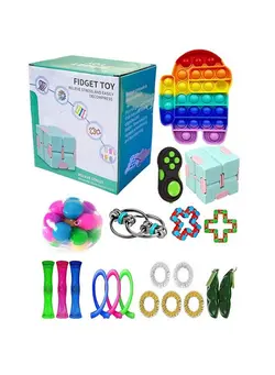 گجت، فیجت و سرگرمی پاپ ایت 20-Piece Push Pop Bubble Sensory Fidget Toys Set 