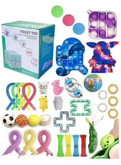 گجت، فیجت و سرگرمی پاپ ایت 35-Piece Push Pop Bubble Sensory Fidget Toys Set, Colour May Vary 