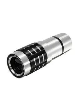 دوربین فیلم‌برداری و عکاسی تلسکوپ و میکروسکوپ Aluminum Cellphone Mobile Phone Lens 12X Zoom Telescope Camera For Android And Iphone 