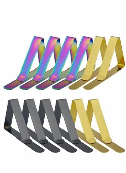 ظروف و تجهیزات آشپزخانه اکسسوری و تجهیزات آماده سازی Tablecloth Clips Picnic Table Clips, 12 Pcs Stainless Steel Cloth Cover Clamps for Restaurant Camping Marquees Weddings Graduation Party(3 Colors) 