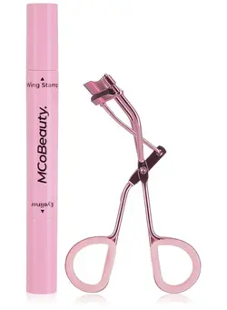 ابرو و چشم سایر Big Beauty Love Eyelash Curler And Winged Eyeliner Set - Creates Perfectly Symmetric Wings - Water-Resistant, High-Pigment Formula - Lasts All Day - For A Wide-Eyed Effect - 2 Pc 