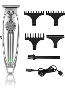 مردانه ماشین اصلاح Kemei Original KM-1949 Professional Rechargeable and Cordless Hair Clipper Runtime: 120 min Trimmer for Men (Silver) 