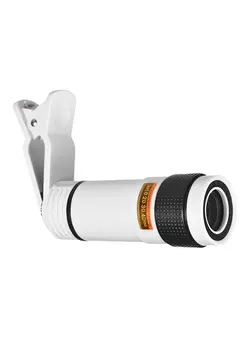 دوربین فیلم‌برداری و عکاسی تلسکوپ و میکروسکوپ D5850W Telephoto Lens For Smartphone White 