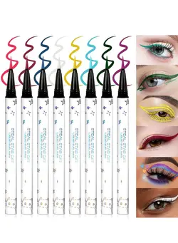 ابرو و چشم سایر 8 Colors Matte Liquid Eyeliner Set Colorful Smudge-proof Waterproof Pencil Makeup Colored Eyeliners Pen Gift 