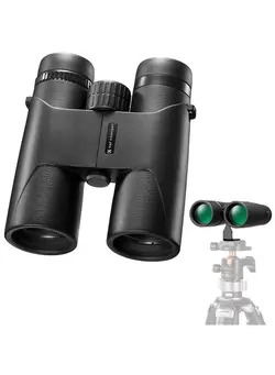 دوربین فیلم‌برداری و عکاسی تلسکوپ و میکروسکوپ 10x42 Compact Binoculars for Kids and Adults, IP66 Waterproof with Tripod Converter, BAK4 Prism, FMC Lens, Cleaning Cloth for Bird Watching Hunting Travel Camping Stargazing 