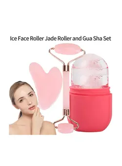 لوازم مراقبت پوست ماساژور و غلطک صورت Facial Skincare Ice Roller Mold-Ice Roller for Face and Eye，Beauty Cube Brighten Skin &Enhance Natural Glow &Remove Fine Lines Facial Beauty Ice Roller Skin Care Tools 
