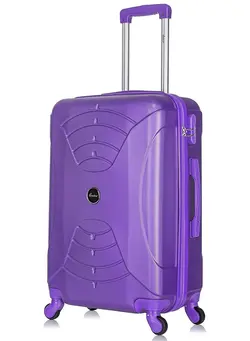 Hard Case Large Suitcase Luggage Trolley For Unisex ABS Lightweight Travel Bag with 4 Spinner Wheels KH2005 Highlight Purple 