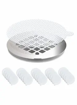 ظروف و تجهیزات آشپزخانه اکسسوری و تجهیزات آماده سازی Drain Hair Catcher 50PCS Disposable Shower Drain Hair Catcher Mesh Stickers Shower Drain Hair Trap Tub Drain Hair Catcher Strainer Large Hole 50pcs 