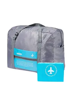 چمدان و ساک مسافرتی چمدان تک Happy Flight Folding Multipurpose Luggage Bag Grey/Blue 