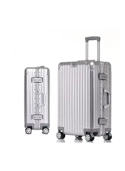 چمدان و ساک مسافرتی چمدان تک Luggage Set of  Checkin and handcarry Baggage aluminum shape 2 Pieces - (10kg/20inch and 20kg/24inch). 
