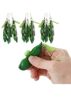 گجت، فیجت و سرگرمی اسپینر 10 Pack Fidget Bean Toy Green Squeeze Bean Keychain For Kids Adults Stress And Anxiety Relief 