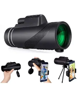 لنز و لوازم جانبی لنز دوربین D-SLR 40x60 Monocular Telescope HD Long Range High-Quality Telescope with Phone Clip Tripod 