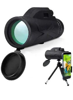 40x60 Monocular Telescope HD Long Range High-Quality Telescope with Phone Clip Tripod 
