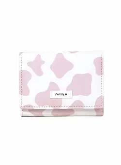 چمدان و ساک مسافرتی کیف مسافرتی Girls Cute Cow Print Wallet Small Tri-folded Cash Pocket Card Holder ID Window Purse for Women 
