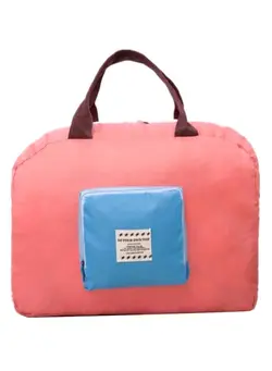 Waterproof Multi-Functional Foldable Travel Duffel Bag Pink/Blue/Brown 
