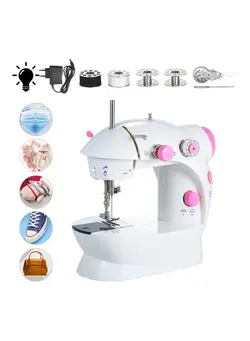 چرخ خیاطی چرخ خیاطی برقی Multi-Function Electric Micro-Sewing Machine with Foot Pedal and Power Adapter P-32484EU* White/Pink 