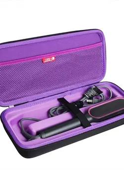 لوازم و مواد فرم‌دهی مو سشوار Hard Travel Case for TYMO RING Hair Straightener Brush (Black+Rosy) 