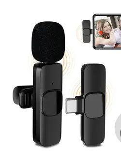 میکروفون سایر Wireless Lavalier Microphone Type C Connector 