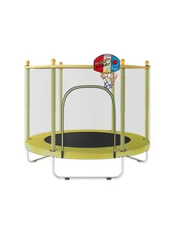 بازی‌های فضای باز و تجهیزات پارک ترامپولین 2 In 1 Sport 5.5feet Trampoline With Enclosure Net And Safety Jumping Mat Cover For Kids 