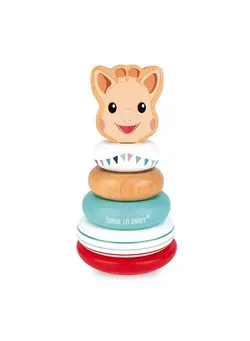 اسباب‌بازی‌های کودک و نوپا سایر Sophie La Girafe 6 Pc Wooden Stackable Rolypoly Toy Ages 12+ Months J09501 