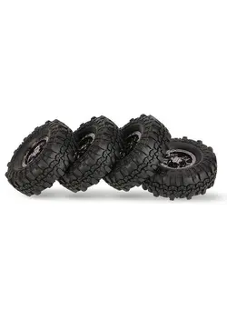 وسایل نقلیه RC و قطعات سایر 4Pcs AX-4020H 1.9 Inch 110mm 1/10 Rock Crawler Tires with Plating Beadlock Wheel Rim for D90 SCX10 AXIAL RC4WD TF2 RC Car 