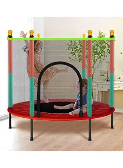 بازی‌های فضای باز و تجهیزات پارک ترامپولین Indoor Trampoline with Protection Net Adult Children Jumping Bed Enclosure Outdoor Trampolines Workout Fitness Equipment 