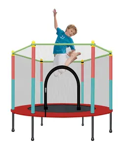بازی‌های فضای باز و تجهیزات پارک ترامپولین Trampoline with Protection Net Adult Children Jumping Bed Enclosure Outdoor Trampolines Workout Fitness Equipment 