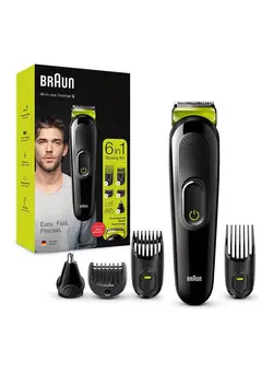 مردانه ماشین اصلاح 6-In-1 All-In-One Trimmer 3 Hair Clipper And Beard Trimmer With Lifetime Sharp Blades Black-Volt Green 