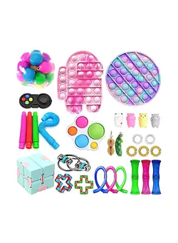 گجت، فیجت و سرگرمی پاپ ایت 30-Piece Simple Dimple Push Pop Bubble Sensory Lightweight High-Quality Fidget Toy Set 