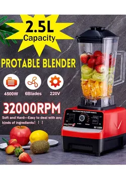 2.5L 4500W BPA Free Heavy Duty Blender Mixer Electric High Speed Juicer Food Processor Ice Smoothies Crusher Blander 