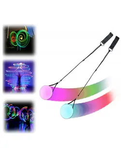 لوازم فیتنس توپ و لوازم تمرینی LED Poi Ball Swirling Light Rave Toy Color Changing Poi Balls Soft Glow Poi Balls for Beginners and Professionals (Set of 2) 