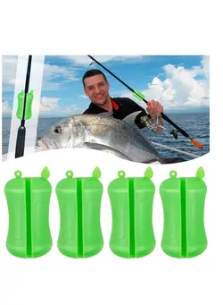 ماهیگیری تجهیزات ماهیگیری 4 Pack Fishing Rod Fixed Ball, Portable Accessories, Reusable Soft Glue Non-slip Stretchy Tie, Suitable for Outdoor Fishing, Boat Supplie 