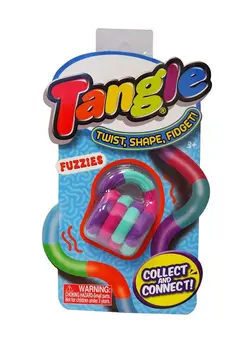 گجت، فیجت و سرگرمی اسپینر Tangle Jr. Fuzzies Fuzzy Fidget Toy Fuzzy Tangle Toy Quiet Twist Fidget Tangle Fidget Toy Fidget Toy For Shool (Pink/Blue) 