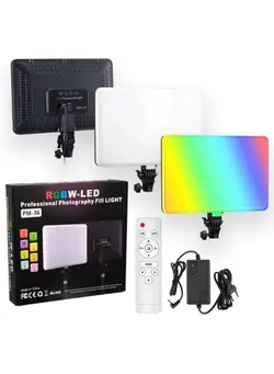 نورپردازی و استودیو سایر RGBW-LED PM-26 Video Light Photography Fill Light for Live Broadcast Interview Portraits Weddings Photography 