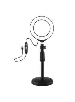 نورپردازی و استودیو سایر Puluz PKT3046 LED Ring Light With Flexible Mobile Tripod Multicolor 