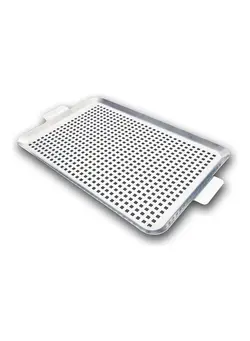 ظروف و تجهیزات آشپزخانه اکسسوری و تجهیزات آماده سازی Stainless Steel Grade Grill Pan Silver 