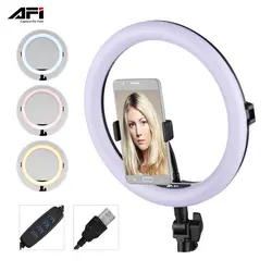 نورپردازی و استودیو سایر 11 Inch Phone Holder 3 Color Temperature Modes USB Powered Photography Light White 