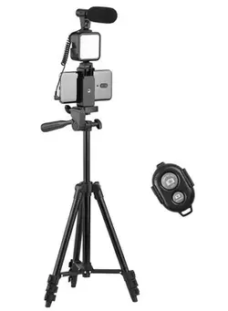 لوازم جانبی فیلم‌برداری و عکاسی سایر Vlogging Live Streaming Kit With Microphone Tripod 