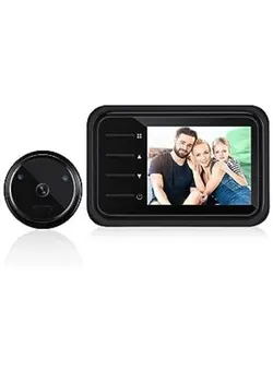 دوربین فیلم‌برداری و عکاسی سایر Wireless Doorbell Camera with Chime, 2.4Inch Peephole Doorbell WiFi Video Doorbell Home Security Camera Door Bell Kits with Free Cloud Storage, Photo Capcture, Night Vision (Color : Doorbell 32GB Car 
