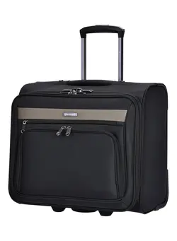 چمدان و ساک مسافرتی چمدان تک Water Repellent Multi Compartment Unisex Pilot Case Trolley for Business Travel and Office V135 Black 