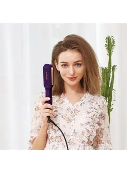 اتو مو صاف کننده Crimping Iron Hair Crimper for Hair DSHOW Hair Waver Volumizing Crimper with Titanium Ceramic Plates Styling Tools for Women Girls 