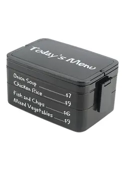 ظروف و تجهیزات آشپزخانه ظروف نگهداری غذا Plastic Bento Lunch Box Black 19x13x10cm 