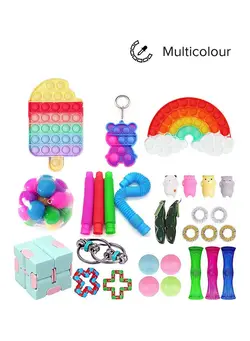 گجت، فیجت و سرگرمی اسپینر 29-Piece Simple Dimple Mini Bubble Sensory Lightweight High-Quality Fidget Toy Set 